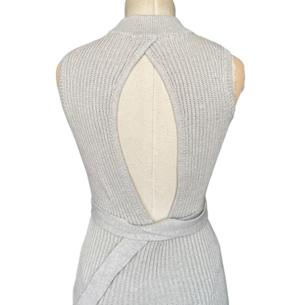 All Saints East Knit Midi Dress in Stone Tan Small - Picture 9 of 10